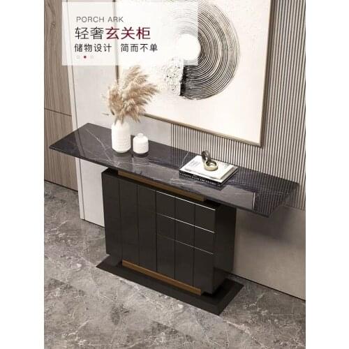 Chinafurniture marble porch cabinet light luxury style modern minimalist Italian decoration desk table