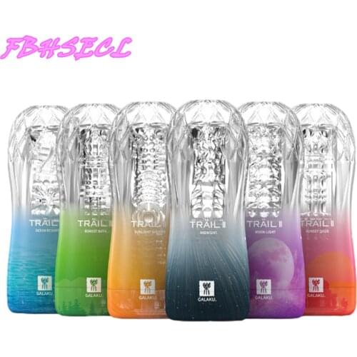 FBHSECL Vagina Male Masturbator Cup Soft Pussy Sex Toys Transparent Adult Endurance Exercise Sex Products Vacuum Cup for Men