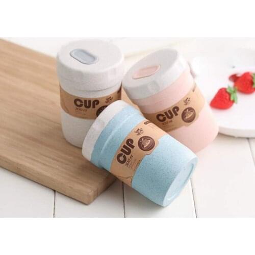 Wheat Straw Sealed Soup Jar Water Breakfast Portable Insulation Cup travel Milk Cup With Lid For Good Leakproofness