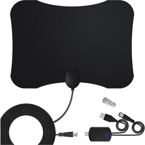 HD Digital Indoor TV Antenna With Amplifier 230 Miles Range Reception-360° Reception HDTV Antenna Supports 4K 1080P