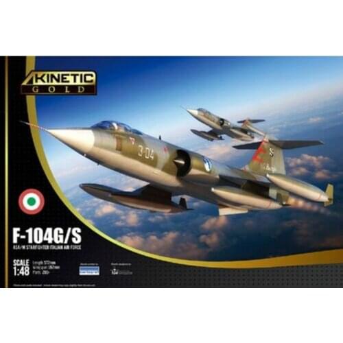 KINETIC K48093 1/48 Italian Air Force F-104G /S ASA/M Starfighter - Scale Model Kit