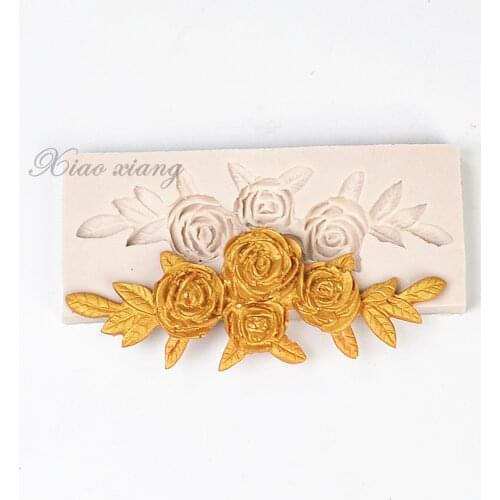 Luyou 1pc Flower shape Chocolate Candy silicone Molds cake decoration tools Fondant resin mold FM055