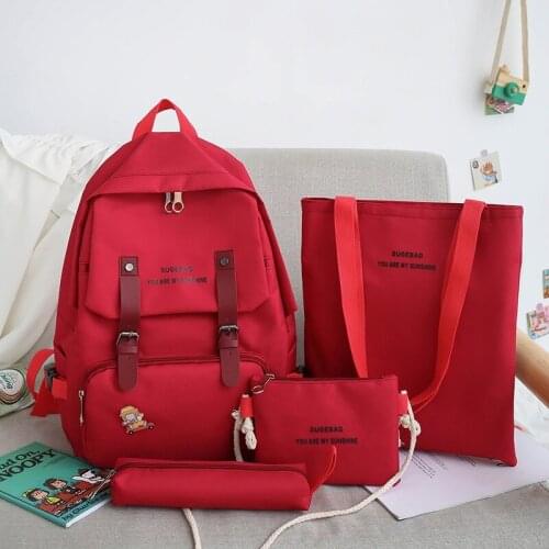 Small fresh and popular backpack ins simple bag female Korean high school students large capacity backpack