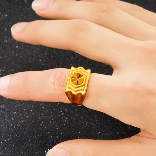 VAMOOSY ripple shape Simple Design man Round Rings 24K Gold fashion Wedding Jewelry For Men&Women Lover anillos bague