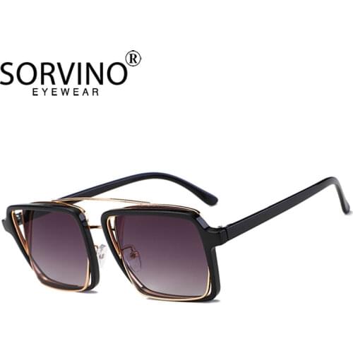 SORVINO Retro Oversized Reversible Square 2019 Sunglasses Women Men Designer Luxury Brand Pink Yellow Sun Glasses Shades SP264