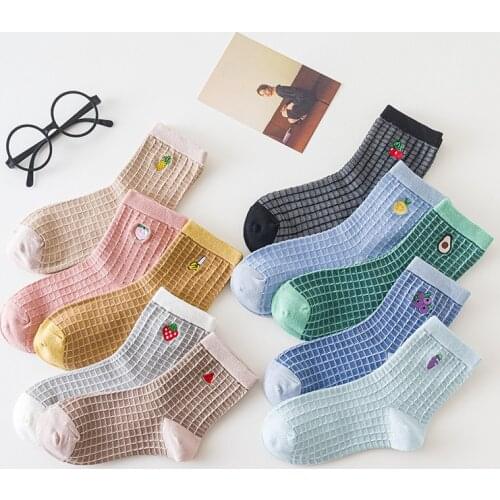 10 pieces = 5 pairs Japanese socks Women Ins Fashion Autumn and Winter Thin Style