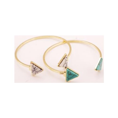 New fashionMarbling triangle opening bracelet For Women girl Accessories jewelry wholesale