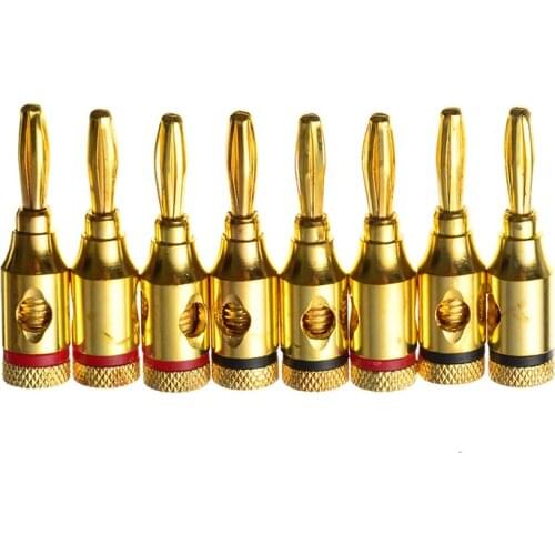 YT 20PCS Musical Speaker Banana Plugs Wire Connectors Adapter Audio Gold Plated Hot Banana Male Connector Speaker Adapter