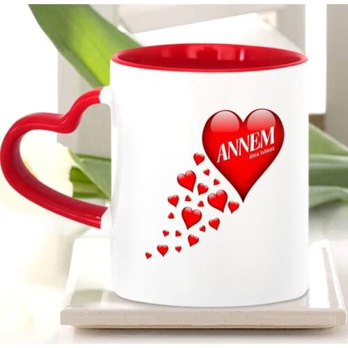 Personalized Mom Red Heart Mug Cup-1