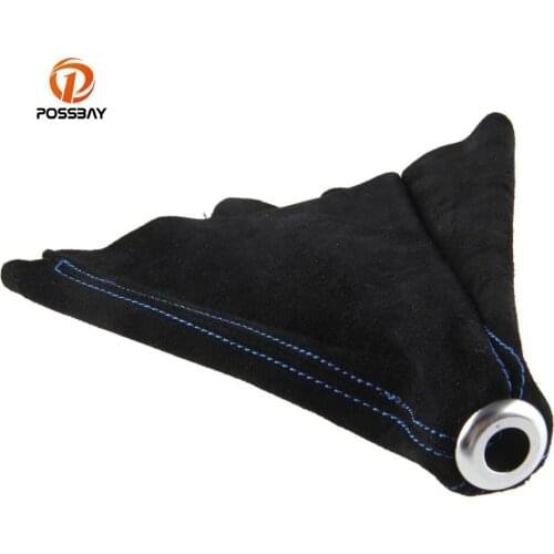 POSSBAY New Universal Black Car Leather Gear Shift Knob Gear Stick Gaiter Boot Dust Proof Cover Gear Shift Collars Car-covers
