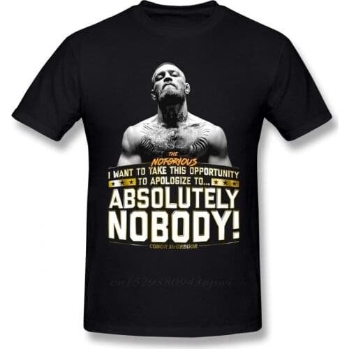 Awesome MMA Conor McGregor King Featherweight T Shirt Boy Vintage Christmas Tee Shirt Guys Punk Designer Streetwear