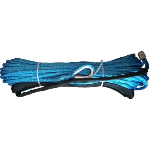 Factory direct sales 8mm x 30m synthetic winch line 12 strand uhmwpe rope with black sheath free shipping