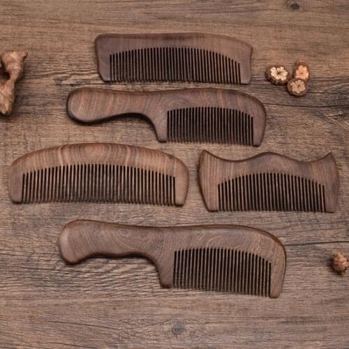 Peach wood comb, smooth hair, wood comb, sandalwood anti-static, anti-dropping long hair comb