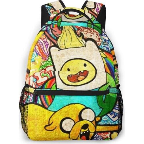 Adventure Time Backpack for Girls Boys Travel RucksackBackpacks for Teenage school bag