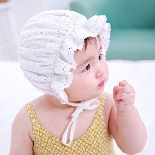 Baby Hat Summer Lace Material Cap For Girl Newborn Photography Props Kids Headwear Infant Hat Childrens Summer Hats