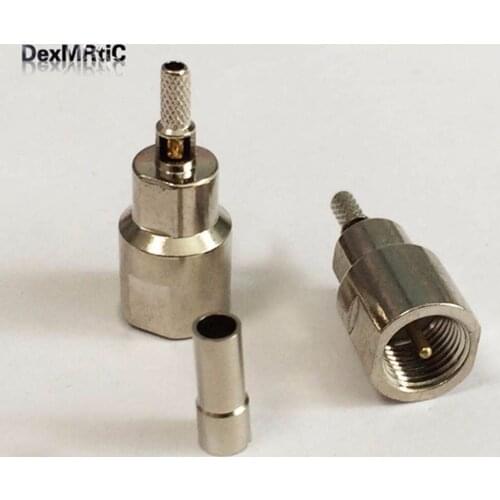 1PC FME male plug RF Coax Connector Crimp RG316,RG174,LMR100 Cable Straight Nickelplated NEW wholesale
