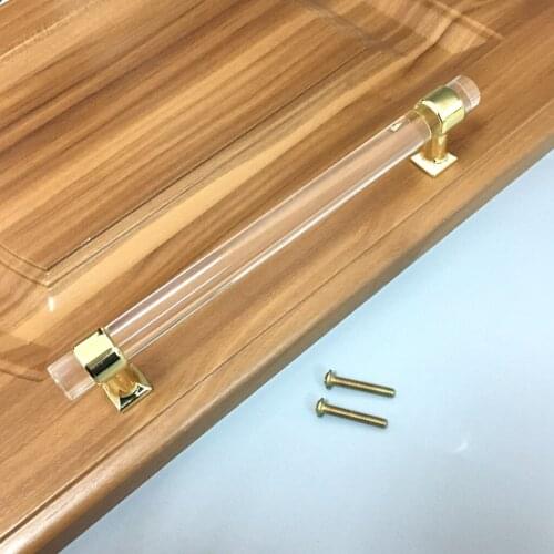 Modern Acrylic Door Pull Knob Drawer Cabinet Cupboard Handle Furniture Hardwares