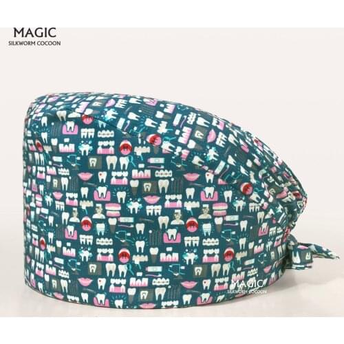 Unisex Pharmacy Nurse Scrubs Cap Adjustable Hospital Surgical Surgery Cap Dental Clinic Scrub Women Caps Pet Hospital Doctor Hat