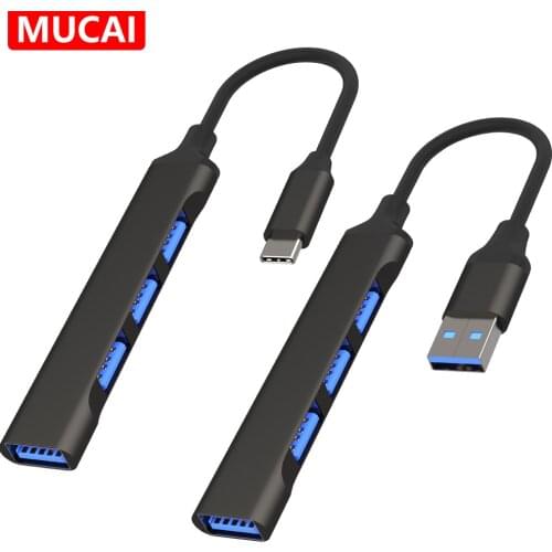 USB C HUB 3.0 OTG 4 Port Multi Splitter Adapter Type C 3.1 For Xiaomi Lenovo Macbook Pro 2020 13 15 Air Pro PC Computer Accesso