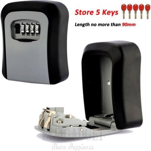 High Quality Heavy Duty Key Safe Box Storage Organizer With 4-Digital Combination Lock Password Unlock Metal Key Hidden Safe Box