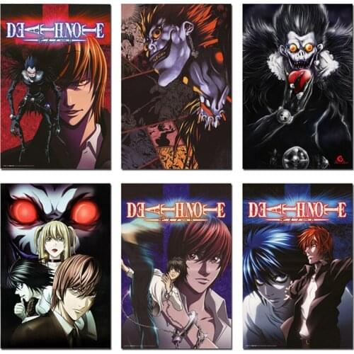 Death Note Japanese Anime Art Prints Silk Canvas For Wall Pictures Room Decoration-001