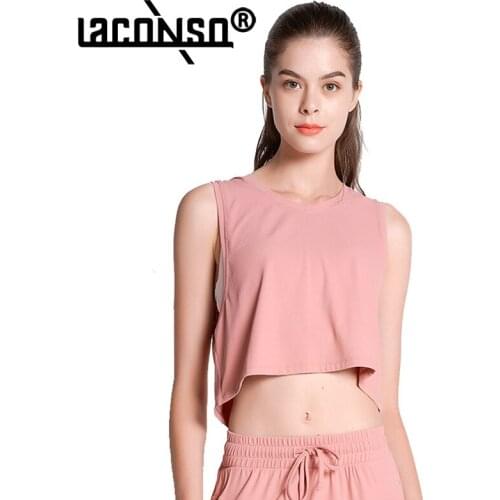 LACONSO Womens T-shirt Sports Top Polo Tank Jersey Runing Gym Yoga Fitness Sleeve Uniform Summer Original Equipment Retro Train