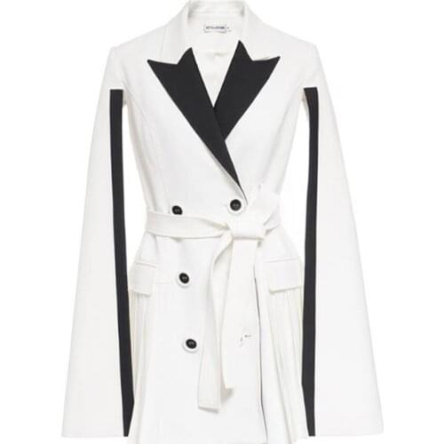 French style small fragrance cloak ol blazer women notched double breasted cape small suit