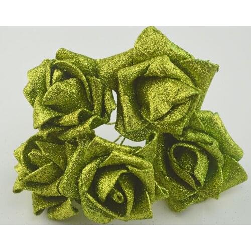 03 Home &wedding decoration Large imitation gold powder rose pink powder, PE foam flower bouquet DIY doll bouquet material