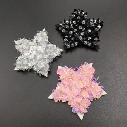 1pcs Sparkling Rhinestone Patch Flowers Iron on Sewing Crystal Applique For Jeans Clothing Decorations Patch for Clothes Badges