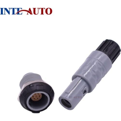 1P series plastic medical push pull self-latching plug socket connector,M14 size 7 pins,TAG.M0.7 ZKG.M0.7