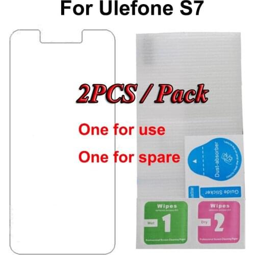 2PCS Tempered Glass For Ulefone S7 Screen Protector 2.5D Explosion Proof Thin Front Phone Films For Ulefone S7 Protective Glass