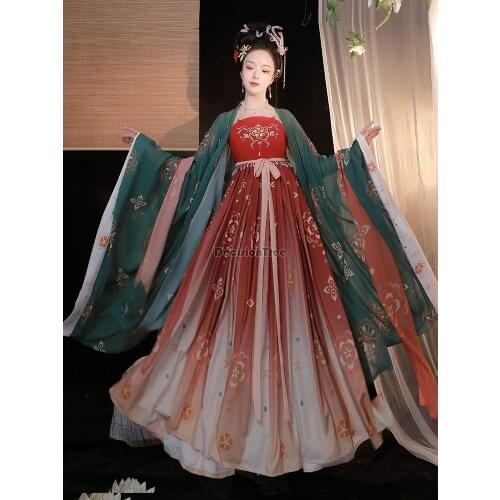 2021 chinese traditional women hanfu dress chinese fairy dress hanfu clothing tang dynasty chinese ancient hanfu dance dress