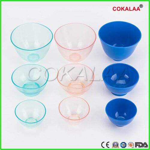 6pcs Dental Stirring Plaster Bowl Mixing Rubber Thicken Bowl On Plaster Model Work Dentist Stone Model Stirring Dental Material