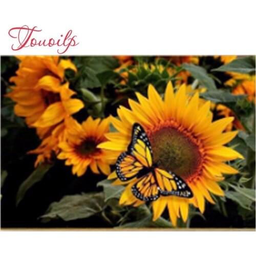 Diamant mosaïque tournesol bricolage diamant peinture fleur point de croix papillon décor à la maison photo de strass plein carr