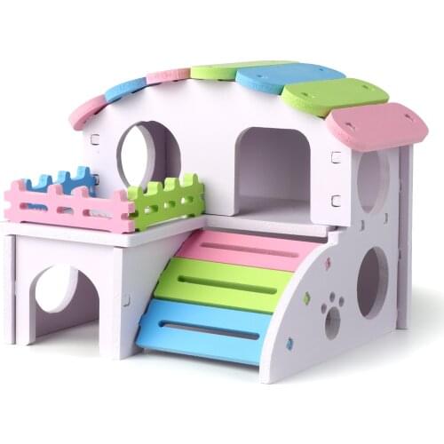 Wooden Hamster Nest Sleeping House Home Luxury Cage Pet DIY Hideout Hut Toy Small Animal Supplies Hamster Hideout