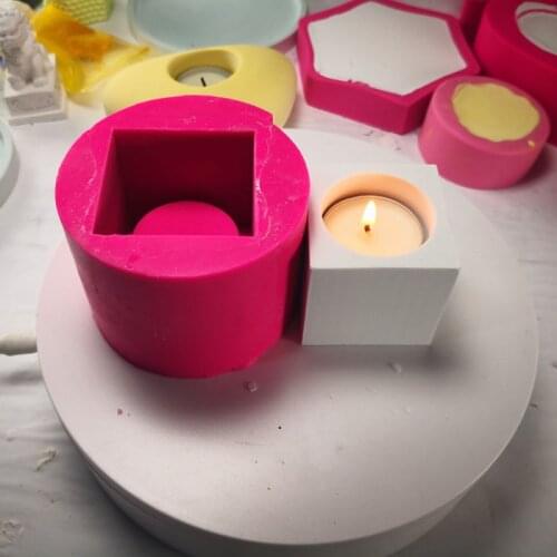 Home Decor DIY Geometric Candle Gypsum Aroma Mold Silicone Planter Cement Mold Fondant Cake Baking Mould Ceramic Art Crafts