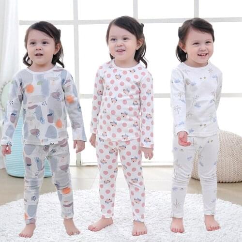 2Pcs Set Baby Underwear Clothes Soft Baby Girl Pajamas Set Cotton 2021 New Newborn Clothing Infant Toddler Boy Homewear 0-24 M