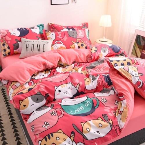 UPzo-Animal Series Polyester Bedding Set Quilt Cover Set Double Sheets Sets Full Bed Sheets Twin Size Bedding and Covers Home