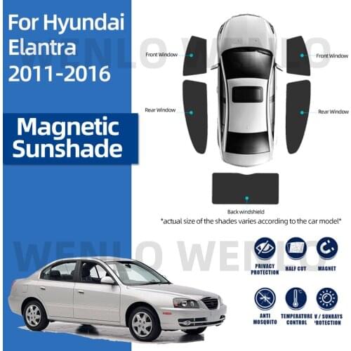 For Hyundai Elantra 2011-2016 Magnetic Sunshade Car Sun Shades Curtain Windows Visor Windscreen Privacy Protection