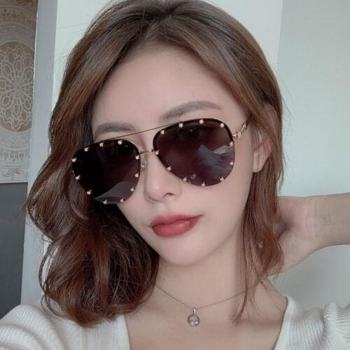Silver metal frame pilot sunglasses women with crystal silver mirrored lenses