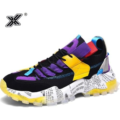 X Brand 2020 Fashion Printed Colorful Shoes Sneakers Men Platform Breathable High Quality Trainers Shoes Men Chunky Shoes Casual