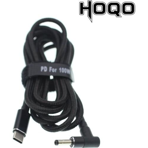 Nylon Braided Sheath PD Power Supply Wiring Type-C To 4.0X1.7Charging Cord with Built-in E-marker 100w Charging Cable for lenovo