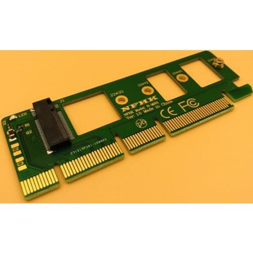 NGFF M.2 NVME AHCI SSD to PCI-E PCI Express 3.0 x4 x16 Riser Card M key Connector Adapter for XP941 SM951 PM951 A110 M2 SSD