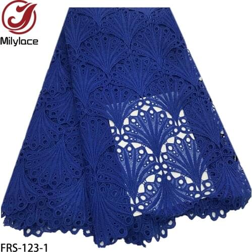 Latest Guipure Lace Fabric Embroiderey African Cord Lace Fabric High Quality Nigeria Lace Fabric for Wedding FRS-123