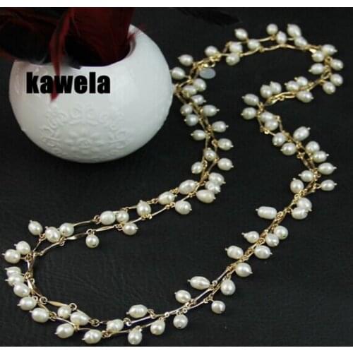 New Design Fashion Great Quality Fresh Water Pearl Handmade Long Necklace