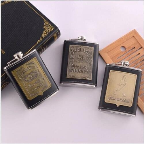 8OZ Stainless steel Wine Pot Portable Stainless Steel Hip Flask Travel Whiskey Alcohol Liquor Bottle Small Mini Bottle