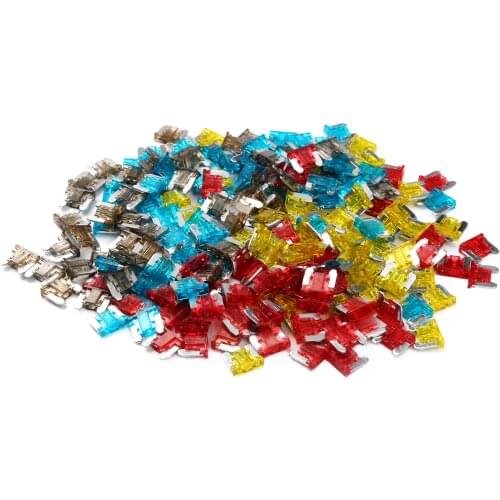 50Pcs/set Mini Size Car Auto Blade Fuse 7.5A 10A 15A 20A Blade Fuse for Auto Truck Automotive Boat Accessories