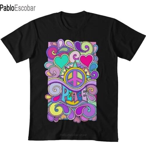 Psychedelic Hippy Retro Peace Art T shirt hippie flower power peace retro colorful sign symbol psychedelic love color