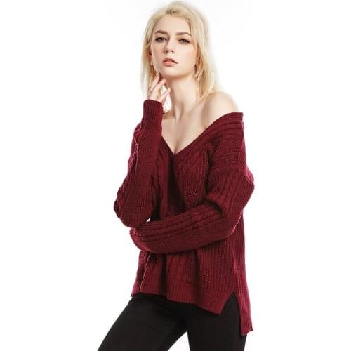 Christmas jumper ladies women sweaters fashion 2018 women knitting pullover with neck sweater women winter 2018 DD1771