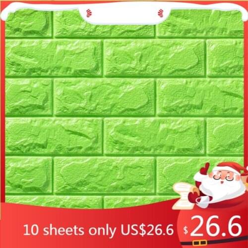 77x70cm Self-Adhesive Wallpaper 3D Wall Stickers Waterproof DIY Foam Brick Wall Paper TV Backdrop Decor Marble Wallpaper Colorfu
